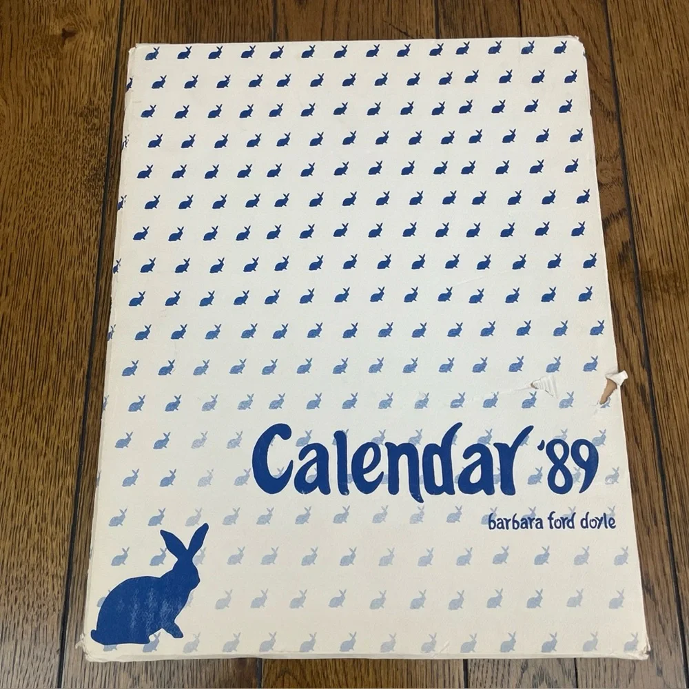 1989 Barbara Ford Doyle CALENDAR BOOK Chatham MA Lithograph Drawing Art Read